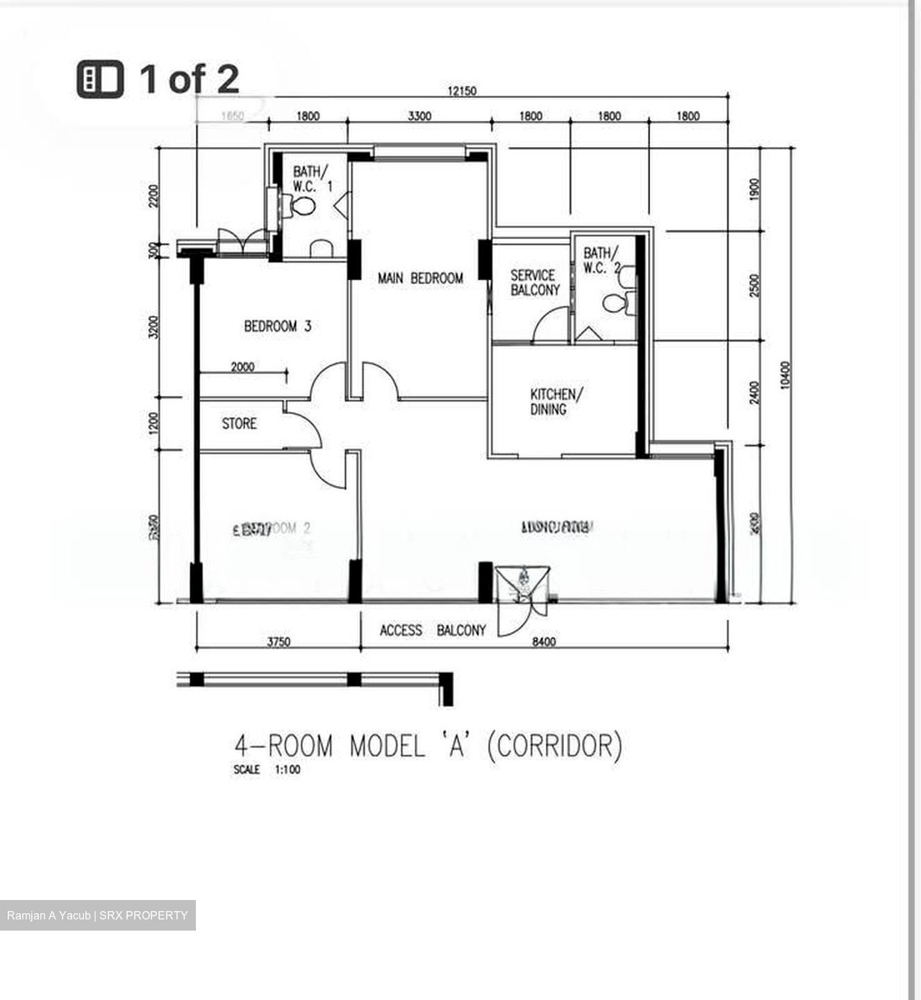 Blk 838 Hougang Central (Hougang), HDB 4 Rooms #542124571